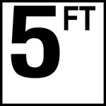Inlays 6" Ceramic Tile Markers - FT Series - 4" Top Print Numbers