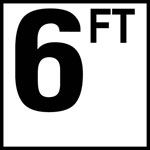 Inlays 6" Ceramic Tile Markers - FT Series - 4" Top Print Numbers