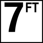 Inlays 6" Ceramic Tile Markers - FT Series - 4" Top Print Numbers