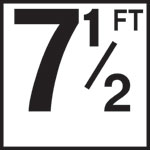 Inlays 6" Ceramic Tile Markers - FT Series - 4" Top Print Numbers