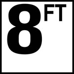 Inlays 6" Ceramic Tile Markers - FT Series - 4" Top Print Numbers