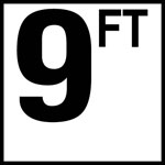 Inlays 6" Ceramic Tile Markers - FT Series - 4" Top Print Numbers