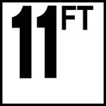 Inlays 6" Ceramic Tile Markers - FT Series - 4" Top Print Numbers