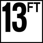 Inlays 6" Ceramic Tile Markers - FT Series - 4" Top Print Numbers