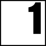Inlays 6" Ceramic Tile Markers - FT Series - 4" Top Print Numbers