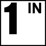 Inlays 6" Ceramic Tile Markers - IN Series - 4" Top Print Numbers