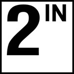 Inlays 6" Ceramic Tile Markers - IN Series - 4" Top Print Numbers