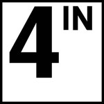 Inlays 6" Ceramic Tile Markers - IN Series - 4" Top Print Numbers