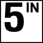 Inlays 6" Ceramic Tile Markers - IN Series - 4" Top Print Numbers