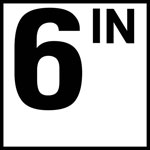 Inlays 6" Ceramic Tile Markers - IN Series - 4" Top Print Numbers