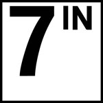 Inlays 6" Ceramic Tile Markers - IN Series - 4" Top Print Numbers