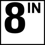 Inlays 6" Ceramic Tile Markers - IN Series - 4" Top Print Numbers