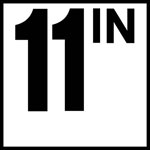 Inlays 6" Ceramic Tile Markers - IN Series - 4" Top Print Numbers