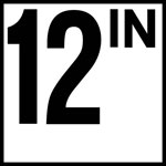 Inlays 6" Ceramic Tile Markers - IN Series - 4" Top Print Numbers