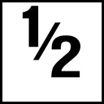 Inlays 6" Ceramic Tile Markers - NO Series - 4" Top Print Numbers