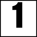 Inlays 6" Ceramic Tile Markers - NO Series - 4" Top Print Numbers