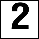 Inlays 6" Ceramic Tile Markers - NO Series - 4" Top Print Numbers