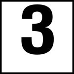 Inlays 6" Ceramic Tile Markers - NO Series - 4" Top Print Numbers