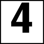 Inlays 6" Ceramic Tile Markers - NO Series - 4" Top Print Numbers