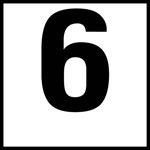 Inlays 6" Ceramic Tile Markers - NO Series - 4" Top Print Numbers