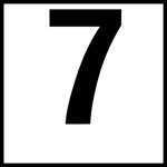 Inlays 6" Ceramic Tile Markers - NO Series - 4" Top Print Numbers