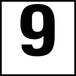 Inlays 6" Ceramic Tile Markers - NO Series - 4" Top Print Numbers