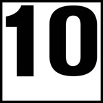 Inlays 6" Ceramic Tile Markers - NO Series - 4" Top Print Numbers