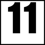 Inlays 6" Ceramic Tile Markers - NO Series - 4" Top Print Numbers