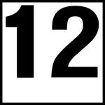 Inlays 6" Ceramic Tile Markers - NO Series - 4" Top Print Numbers