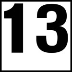 Inlays 6" Ceramic Tile Markers - NO Series - 4" Top Print Numbers