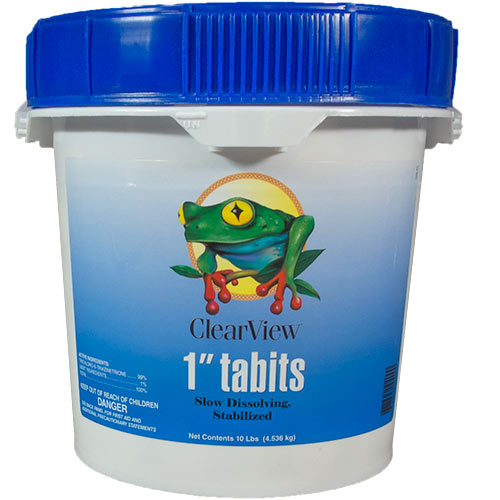 ClearView 1" Tabits Chlorine Tablets - 10 Pounds