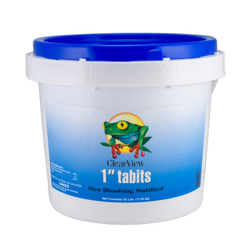 ClearView 1" Tabits Chlorine Tablets - 25 Pounds