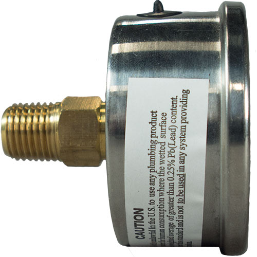 American Granby Glycerine Pressure Gauge - Back Mount - SS