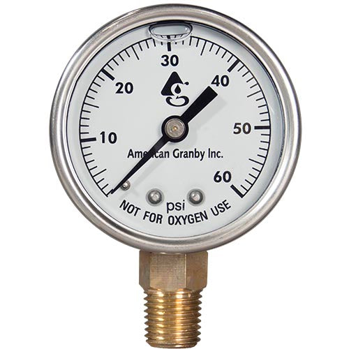 American Granby Glycerine Pressure Gauge - Bottom Mount