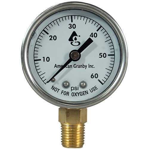 American Granby Glycerine Pressure Gauge - Bottom Mount - SS