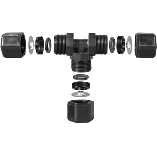 Parker Tee Compression Fitting - 3/8" Tubing
