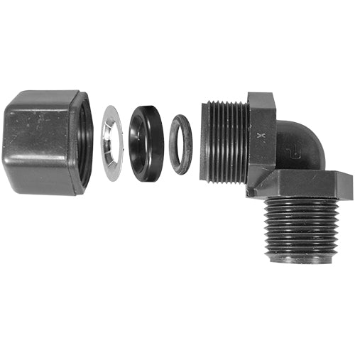 Parker Elbow Compression Fitting - 1/2" Thread x 1/2" Tubing